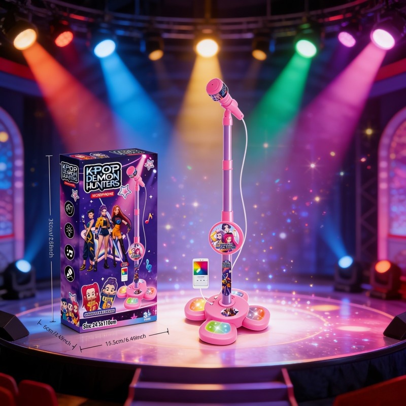 Kids Educational Gadget - Children's& Karaoke Microphone Guitar with Stand