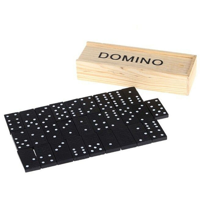 Kids Education Table - 28pcs/Set Wooden Domino Board Games Table