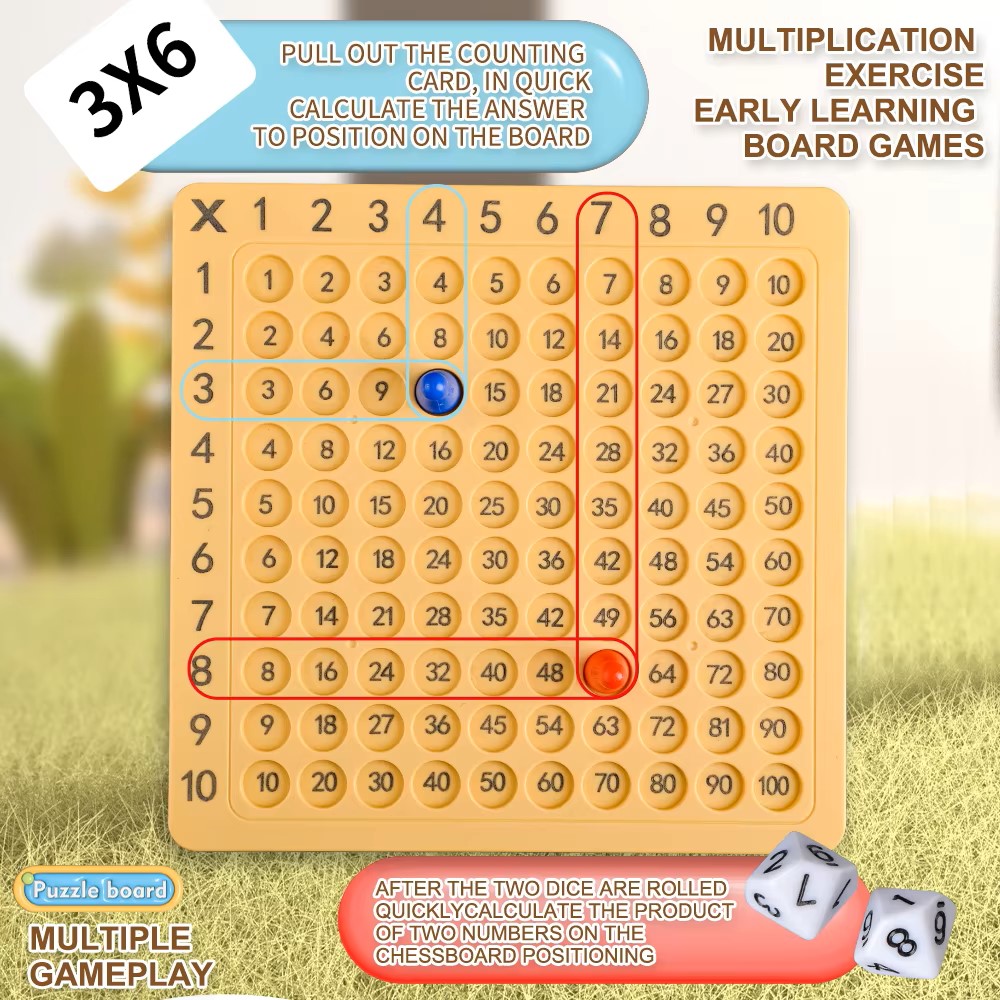 Kids Education Table - 99 Multiplication Board Montessori Arithmetic Toy