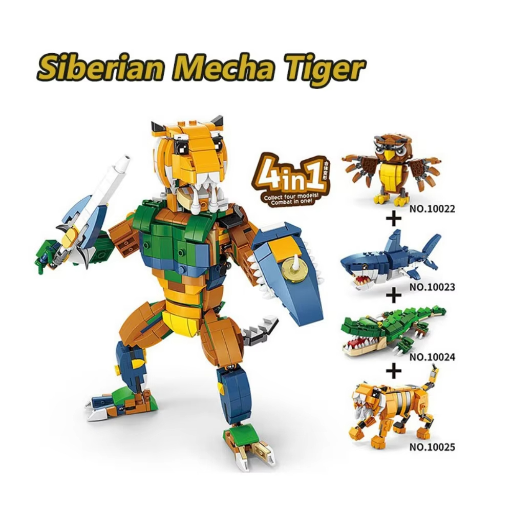 Kids Education Kit - Transformable 4-in-1 Mecha Building Blocks Kit