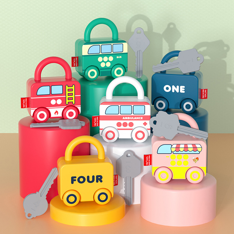 Kids Education Number - Baby Learning Lock with Key Car