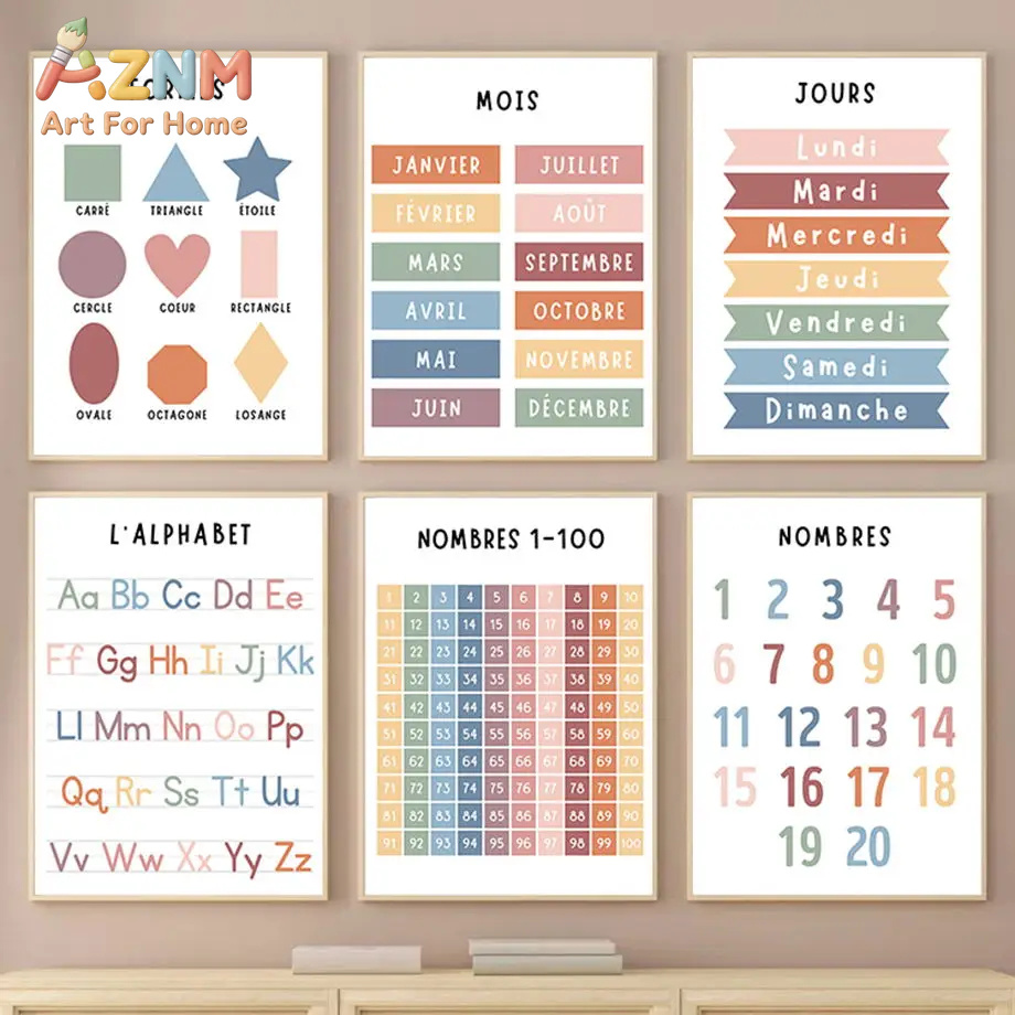 English French Number Alphabet - đánh giá và giá Kids Education Alphabet Numbers