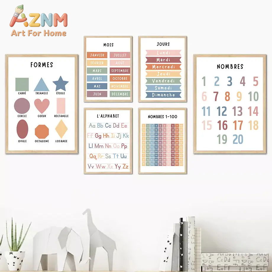 English French Number Alphabet - đánh giá và giá Kids Education Alphabet Numbers