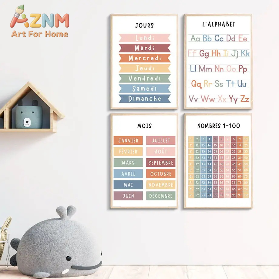 English French Number Alphabet - đánh giá và giá Kids Education Alphabet Numbers