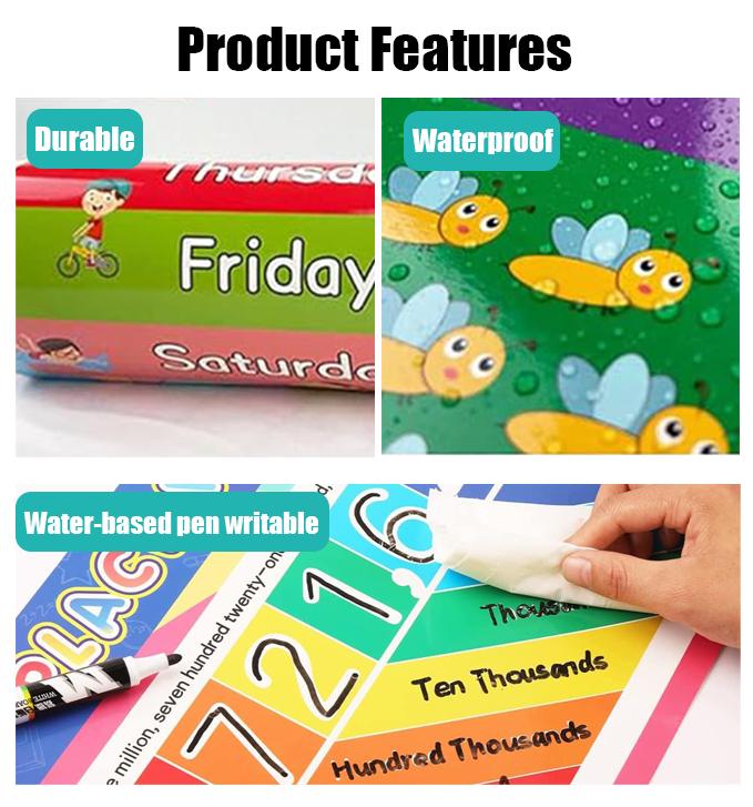 16 PCS Educational Posters for - đánh giá và giá Kids Education Alphabet Numbers