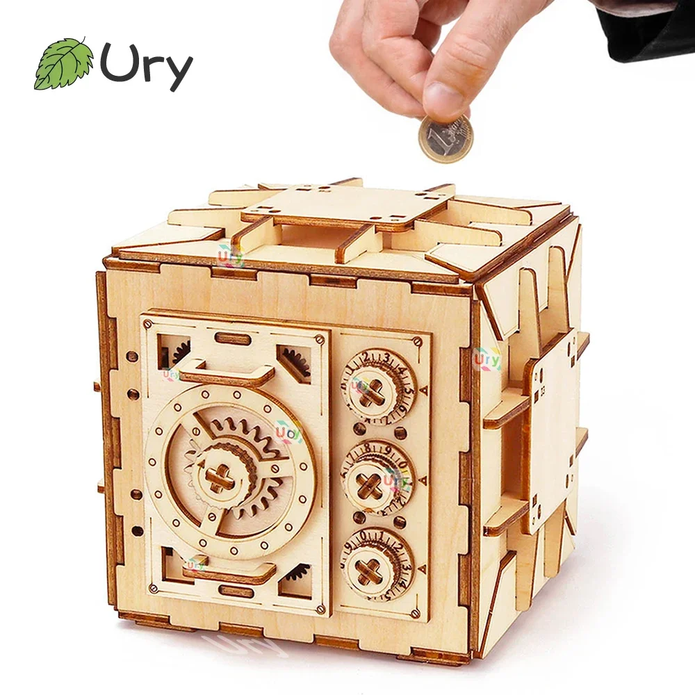 URY 3D Wooden Puzzle Password  - đánh giá và giá Kids Education Money