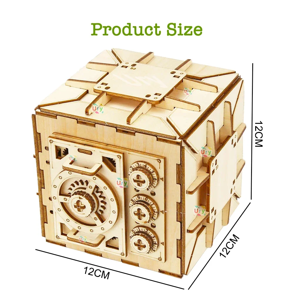 URY 3D Wooden Puzzle Password  - đánh giá và giá Kids Education Money