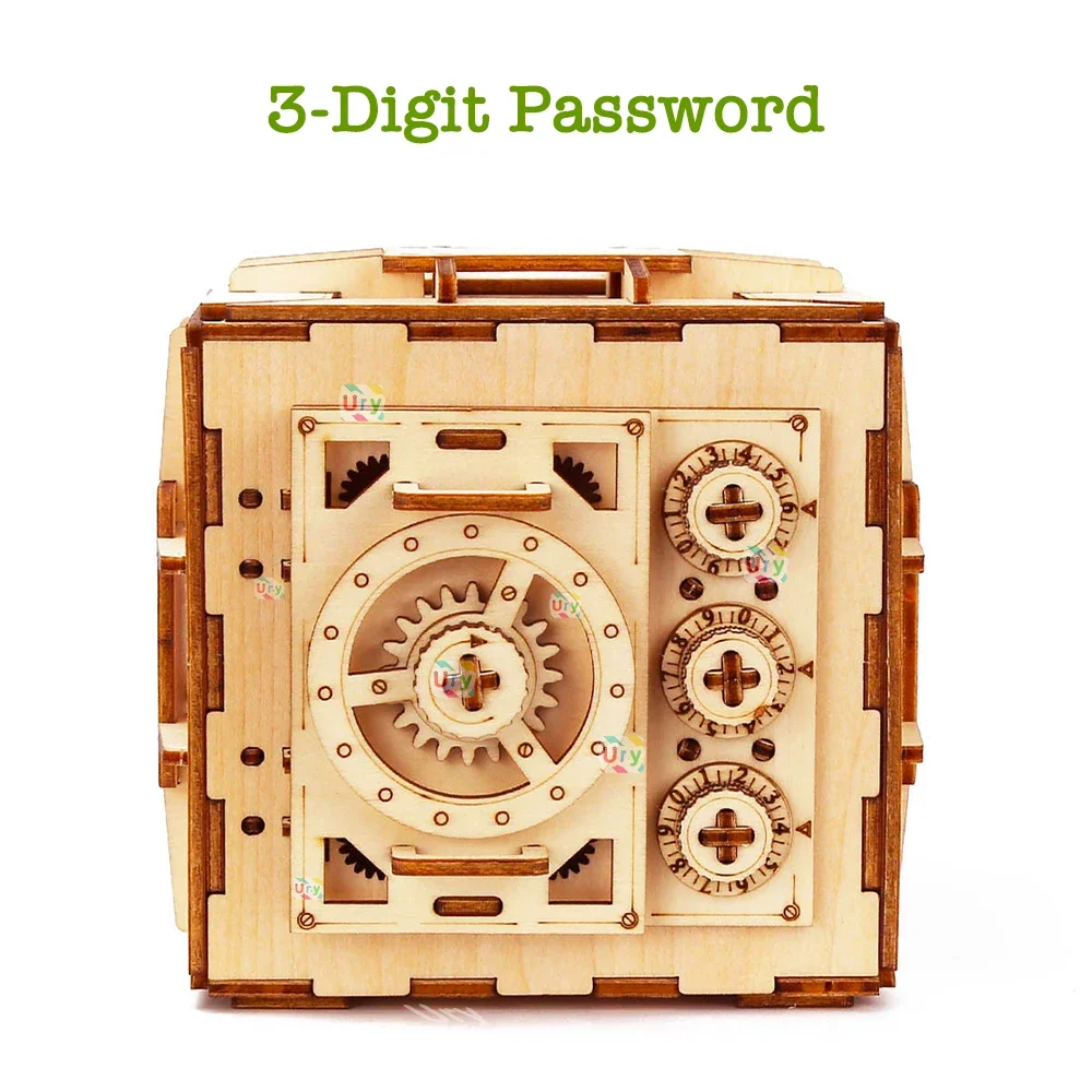 URY 3D Wooden Puzzle Password  - đánh giá và giá Kids Education Money