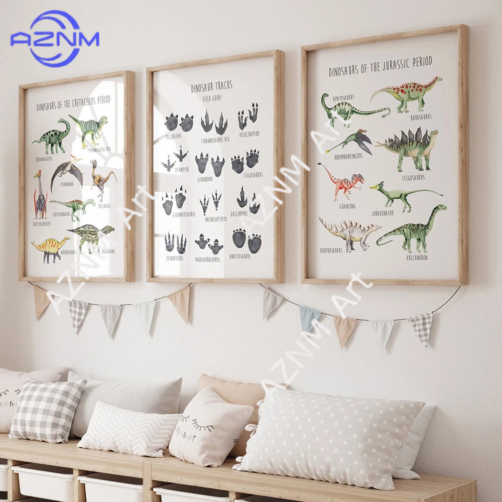 1/3PCS ，The cartoon dinosaur s - đánh giá và giá Kids Educational Poster