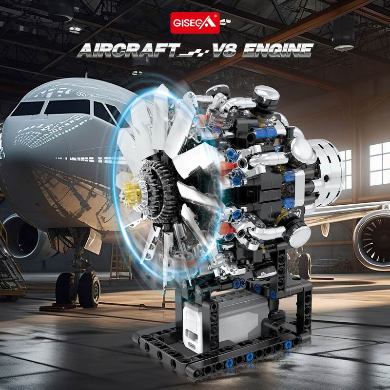 G8910 Aviation V8 Engine 558pc - đánh giá và giá Kids Education Kit
