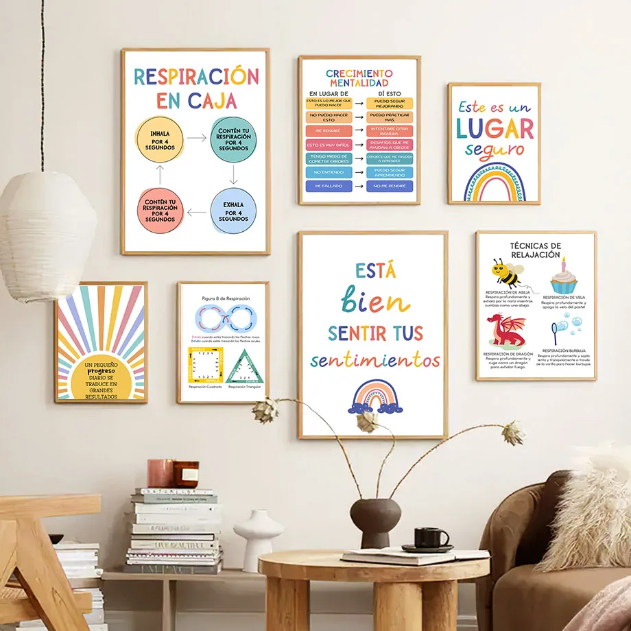 Spanish Education Motto Rainbo - đánh giá và giá Kids Educational Poster