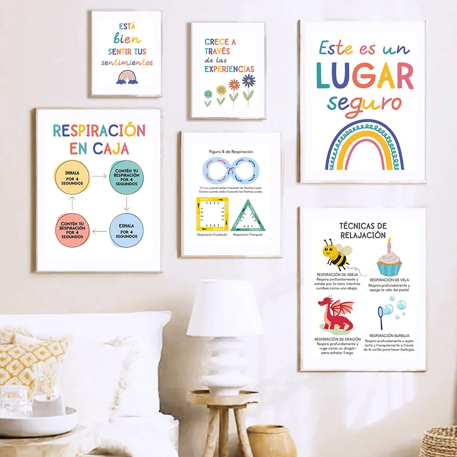 Spanish Education Motto Rainbo - đánh giá và giá Kids Educational Poster