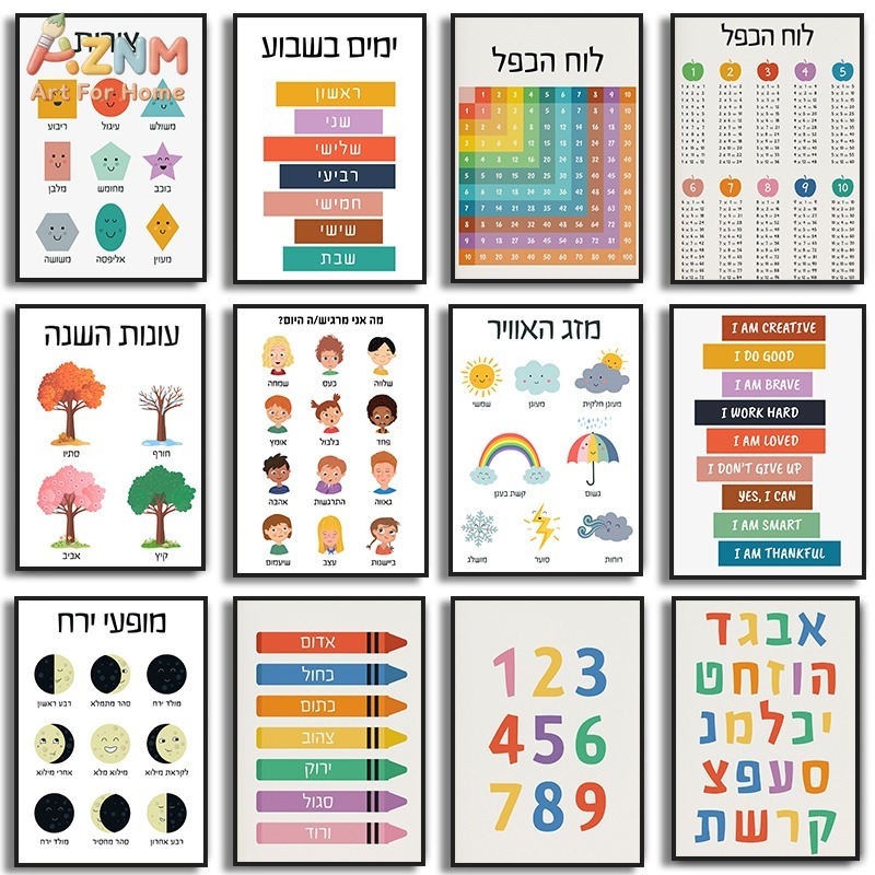 AZNM Hebrew Educational Kids C - đánh giá và giá Kids Education Alphabet Numbers