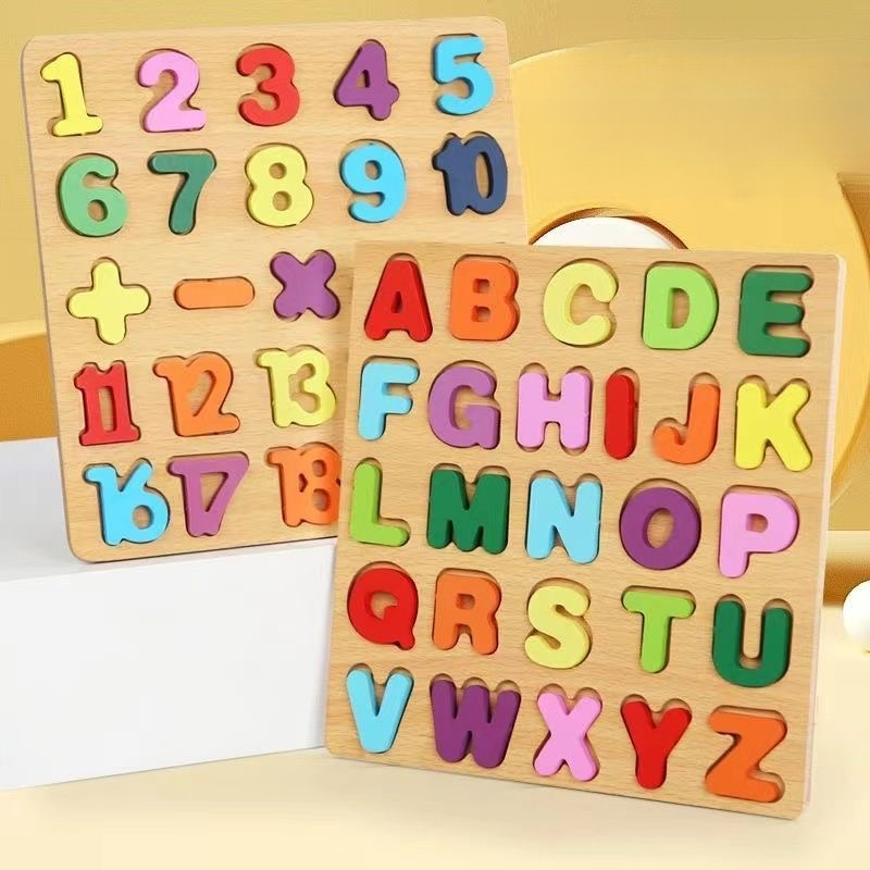 Wooden Alphabet Puzzle Board N - đánh giá và giá Kids Education Alphabet Numbers