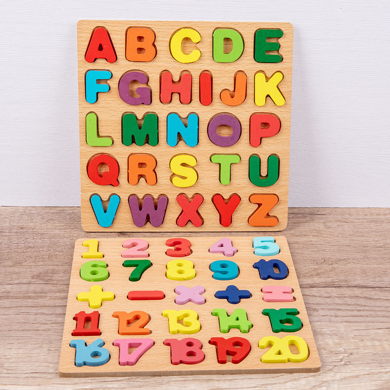 Wooden Alphabet Puzzle Board N - đánh giá và giá Kids Education Alphabet Numbers