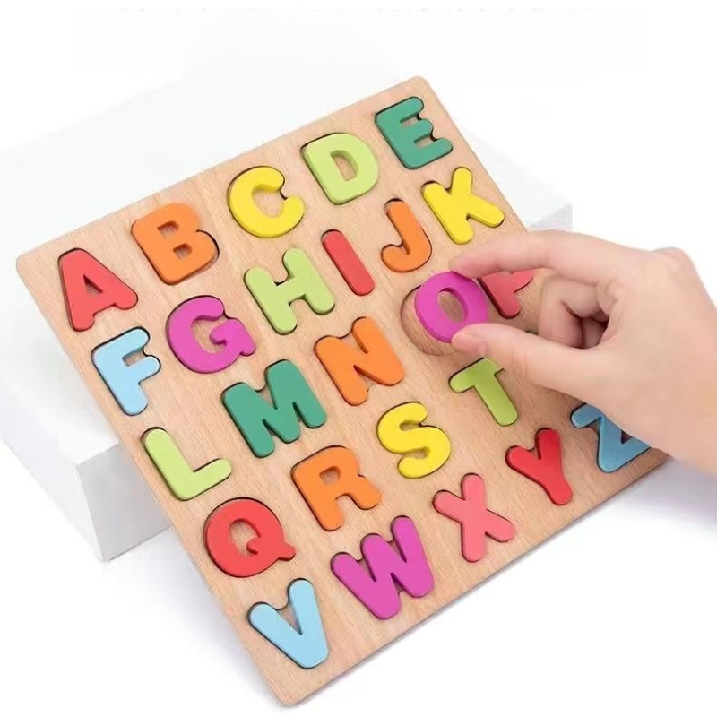 Wooden Alphabet Puzzle Board N - đánh giá và giá Kids Education Alphabet Numbers