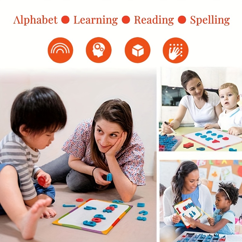 Red & Blue English Letter Magn - đánh giá và giá Kids Education Alphabet Numbers