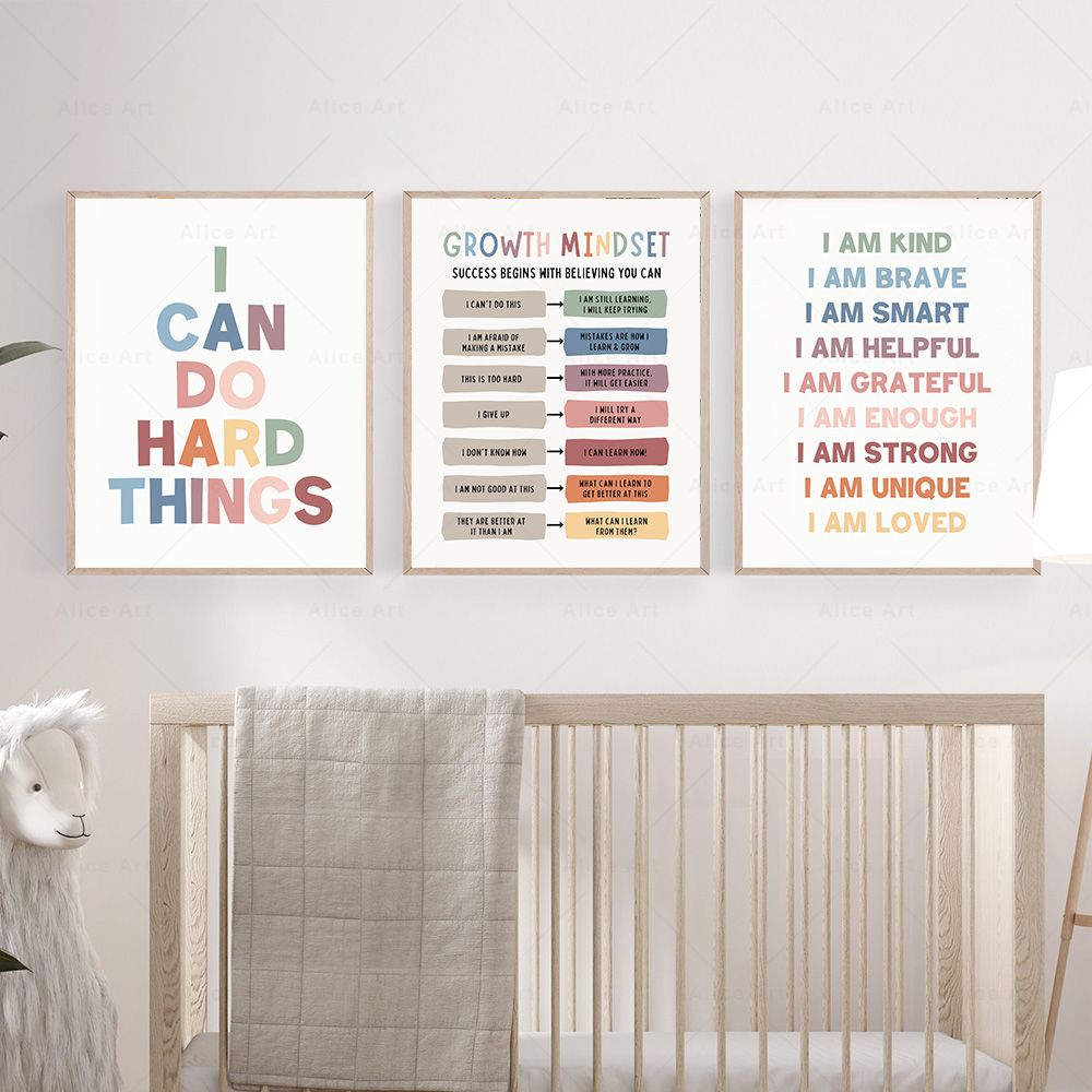 Affirmations for Kids Room Pos - đánh giá và giá Kids Education Quote