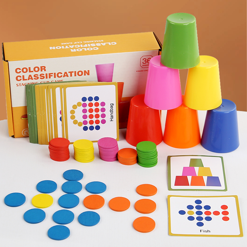 Children's Stacked Cup Game Fu - đánh giá và giá Kids Education Table