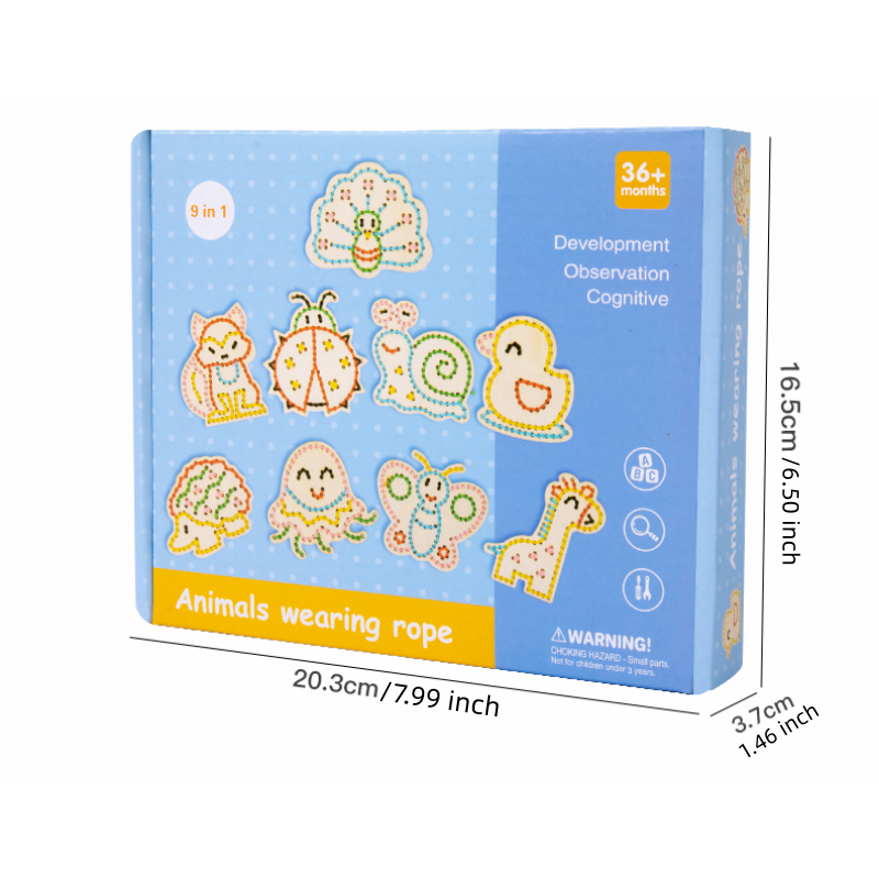 Montessori Wooden Animal Lacin - đánh giá và giá Kids Education Kit