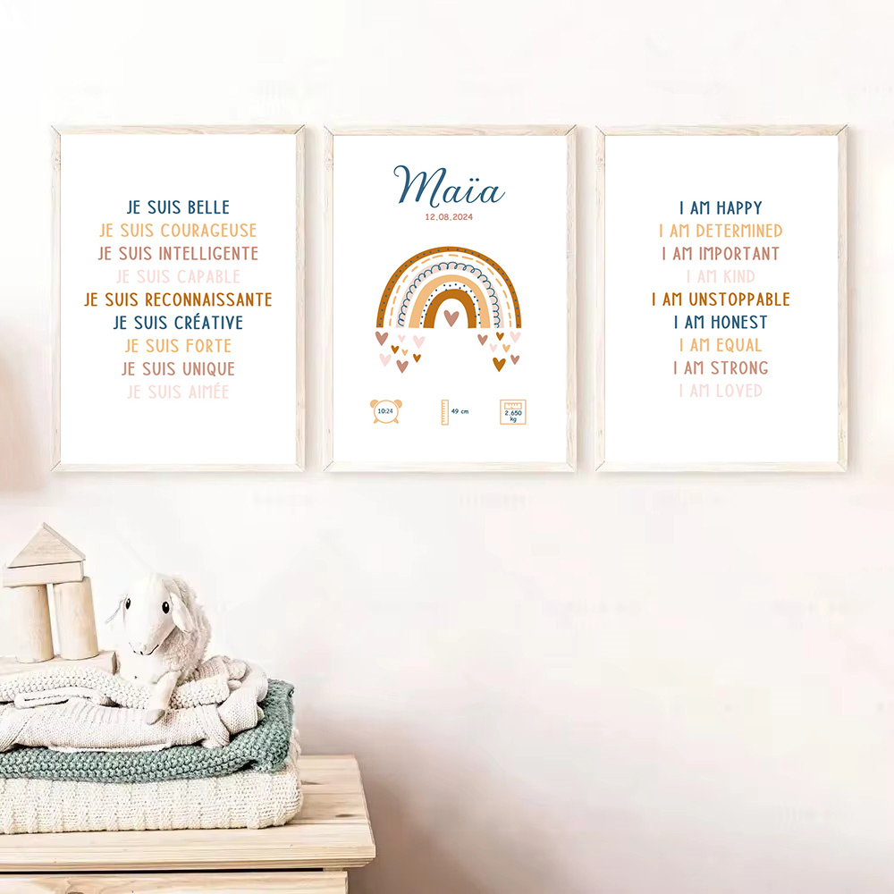 Custom Baby Name Birth Poster  - đánh giá và giá Kids Education Quote