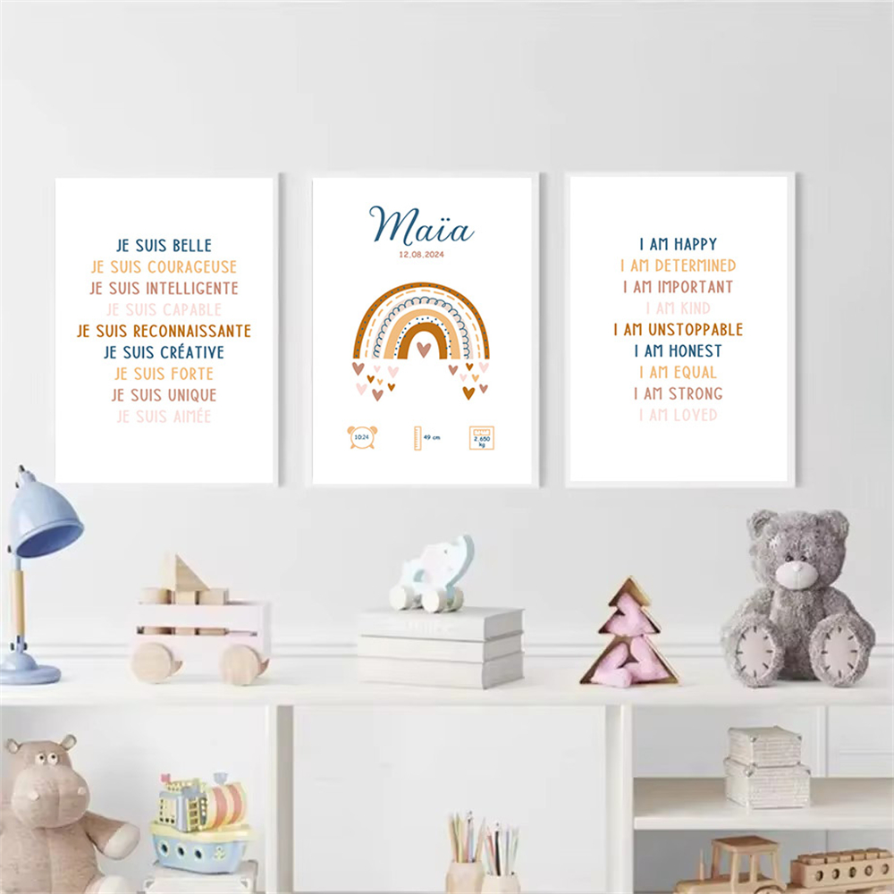 Custom Baby Name Birth Poster  - đánh giá và giá Kids Education Quote