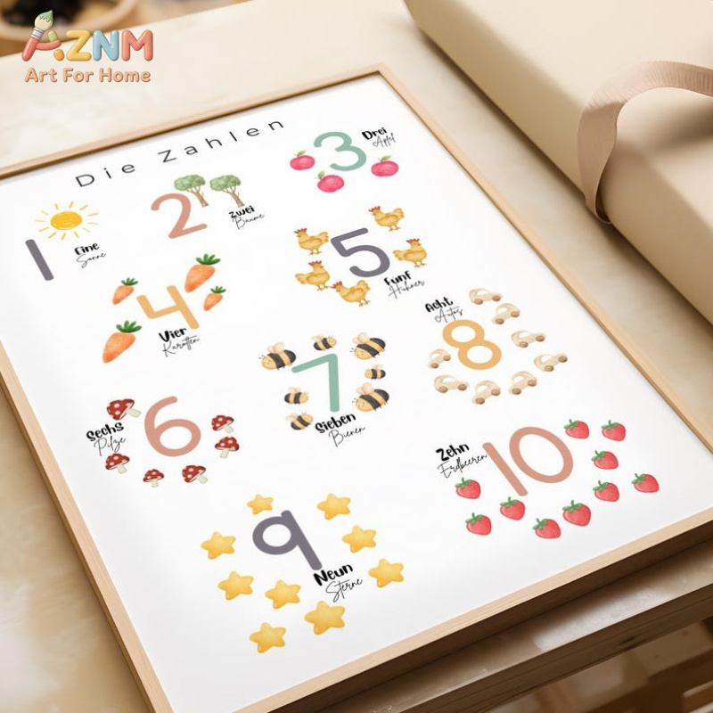 AZNM German Alphabet Numbers C - đánh giá và giá Kids Education Alphabet Numbers