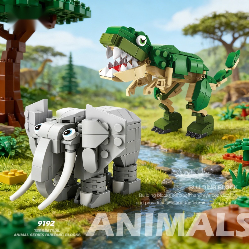 Animal Building Blocks Dinosau - đánh giá và giá Kangaroo Kids Education
