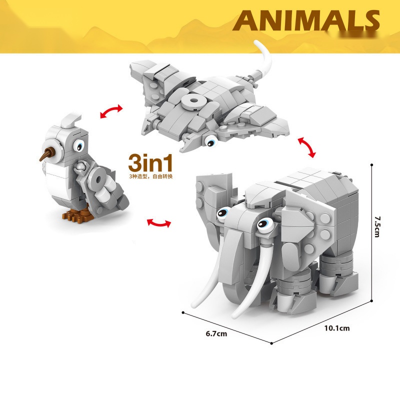 Animal Building Blocks Dinosau - đánh giá và giá Kangaroo Kids Education