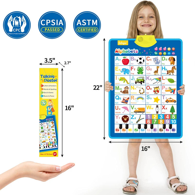 Electronic English Alphabet Wa - đánh giá và giá Kids Educational Poster