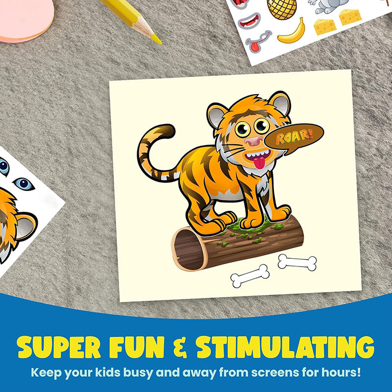 Cartoon Safari Animals Sticker - đánh giá và giá Kids Education Money