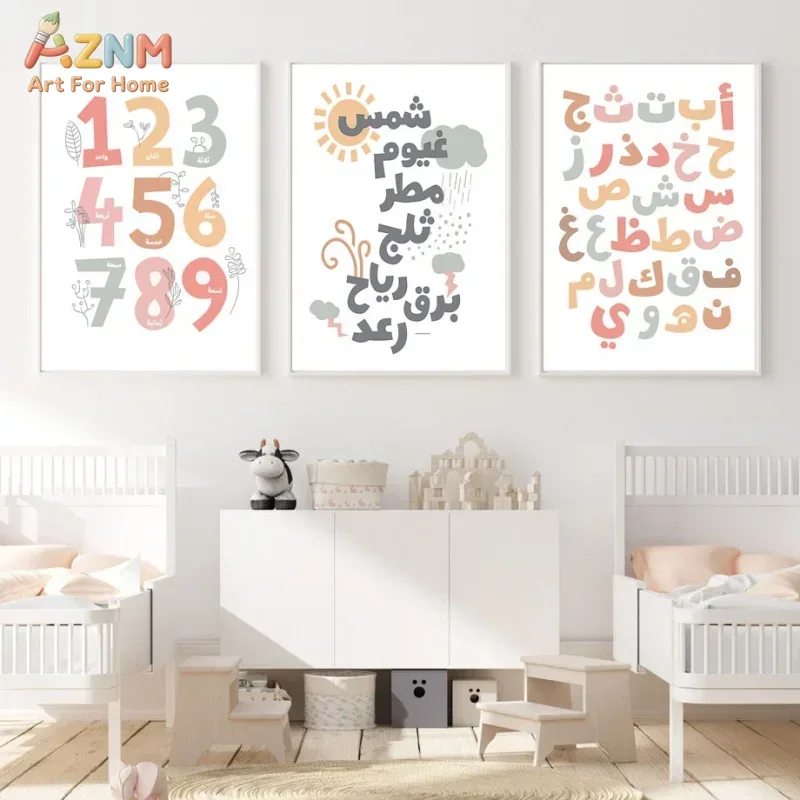 Arabic Wall Art English Alphan - đánh giá và giá Kids Educational Poster